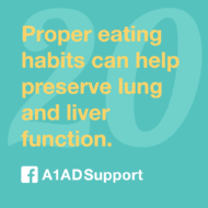 Proper eating habits can help preserve lung and liver function.