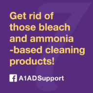 Get rid of those bleach and ammonia-based cleaning products!